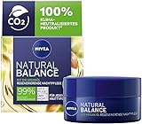 NIVEA Natural Balance regenerierende Nachtpflege (50 ml), Feuchtigkeitsscreme mit Bio Arganöl,...